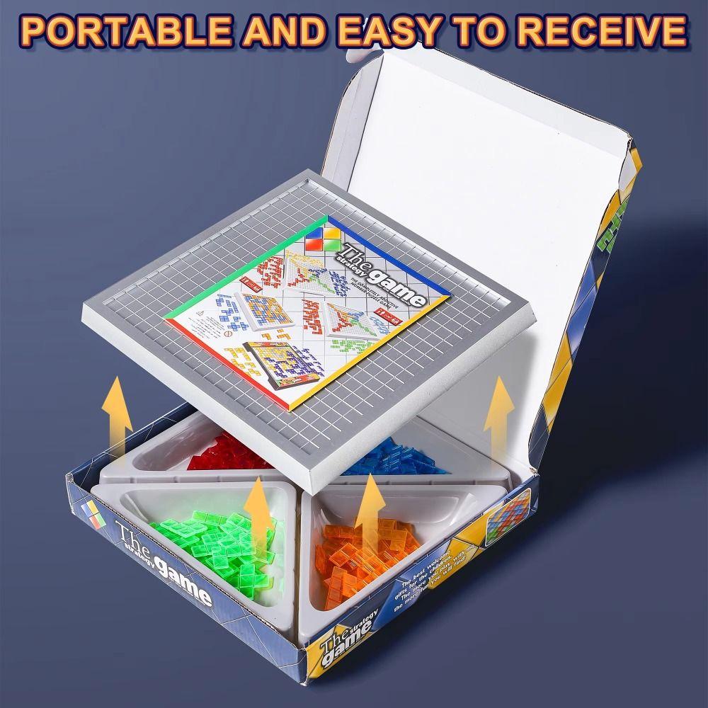 4-Person Jigsaw Russia Puzzle Block Squares Game Blokus Board Game  Children's Toys