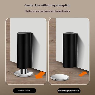 1Pcs Windproof Door Suction Doorstop Base Stainless Steel Magnetic Door Stopper Home Heavy Duty Door Hardware Holder