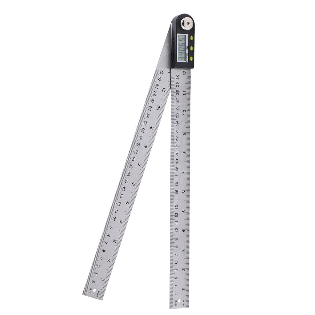 0‑300mm Digital Protractor Portable Stainless Steel LCD Angle Finder Ruler for Woodworking