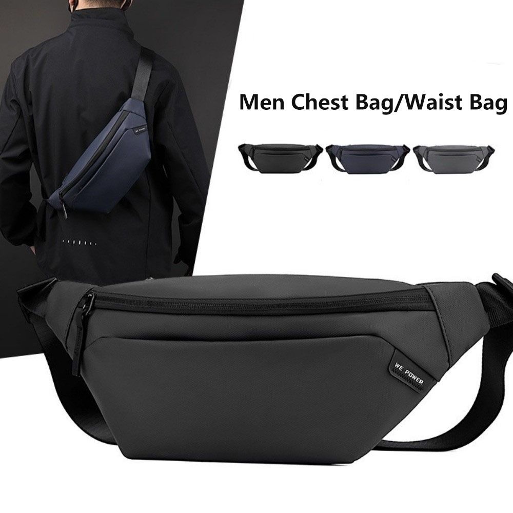 Large Capacity Sports Waist Bag Multi-Compartment Travel Fanny Pack Portable Men Chest Bag Running