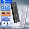 M2 SSD Enclosure NVMe PCIe 10Gbps M.2 SSD Case Portable USB C 3.1 To M.2 NVME SSD Box Adapter Tool Free External Storage Case