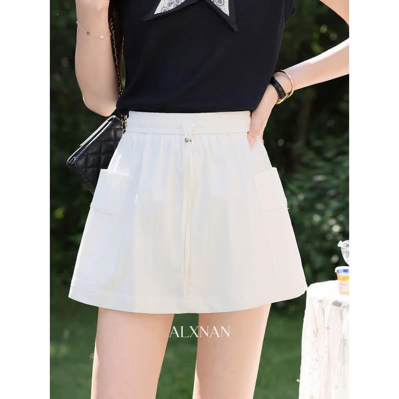 Women s White A-Line Mini Skirt M