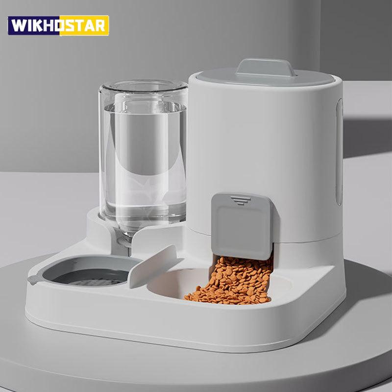 1-Pack Automatic Gravity-Fed Cat Water Dispenser & Feeder - Spill-Proof Large Capacity One-Piece Design,