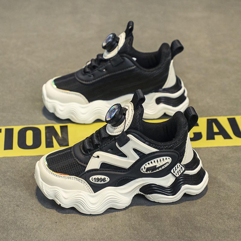 Boys Shoes 2025 Summer New Breathable Mesh Children's Dad Mesh Shoes Medium and Large Children's Boys Fried Street Sports Shoes