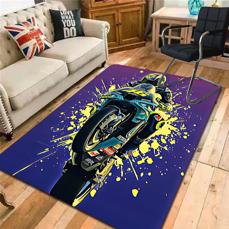 Paint-splatter art motorcycle Rug Floor Mat for Living Room or Bedroom Soft and Comfortable Carpet a Gift for Birthday and Holiday.MFF0918435