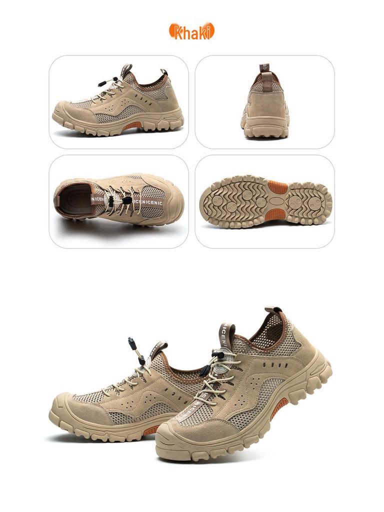 Lightweight Mesh Steel Toe Work Shoes: Anti-Smash, Anti-Puncture, Comfortable for Construction