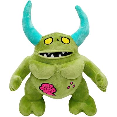 Green Horror Horn Plush Doll, Toy Stuffed Cushion, Soft Plush Doll Toy, Hugging Throw Pillow, Birthday Gift for Anime Fans