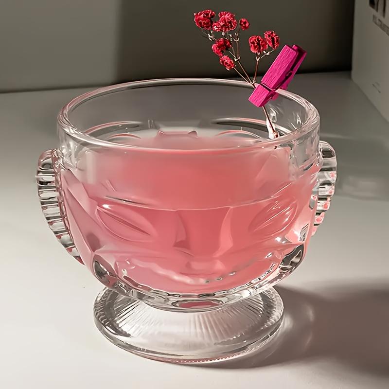 1pc Tiki Cocktail Glass Clear Wine Glass Creative Champagne Glasses Drinking Cups For Bar Pub Club Restaurant Home Use Drinkware (No Straw)