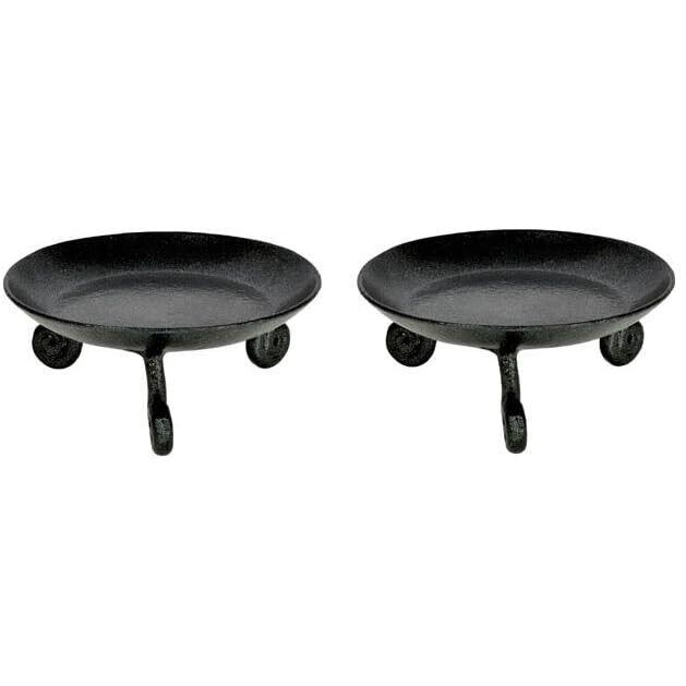 @ Small Wrought Iron Pillar Candle Stand 4.5 Inch Set Of 2 Z691 MJ-128-60%OFF
