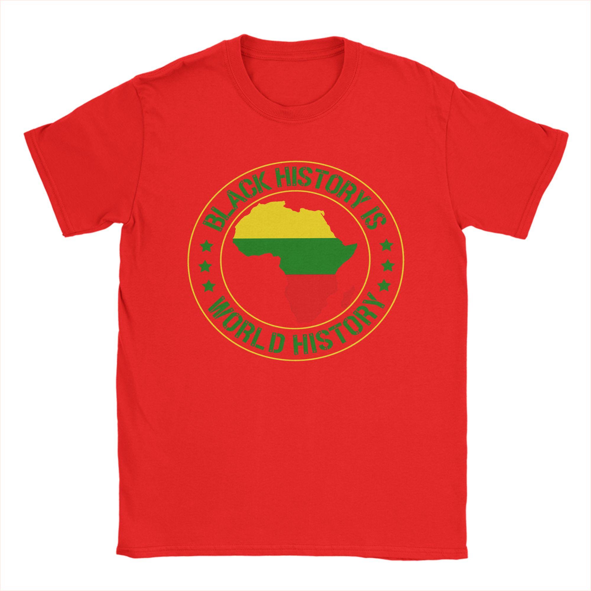 

Black History Is World History T Shirt Unisex Pure Cotton Vintage TShirts Crewneck Tee Shirt Short Sleeve Clothing Plus Size S