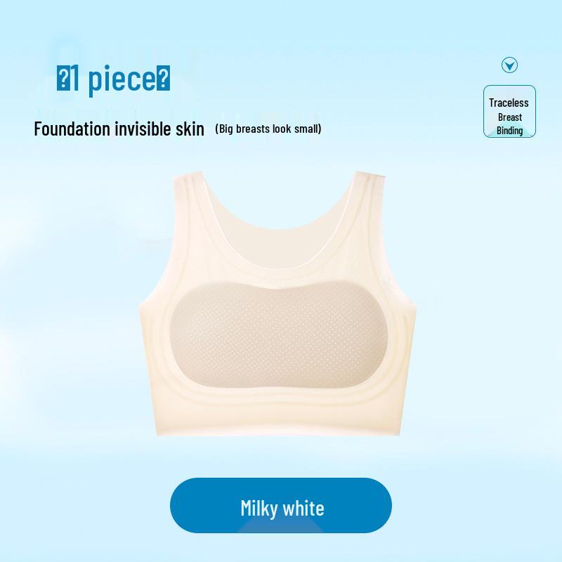 

Ice Silk Traceless Invisible Bra for Women - Cool Summer Vest, Smaller Bust Effect, Chest Binding, Beautiful Back Design 4XL