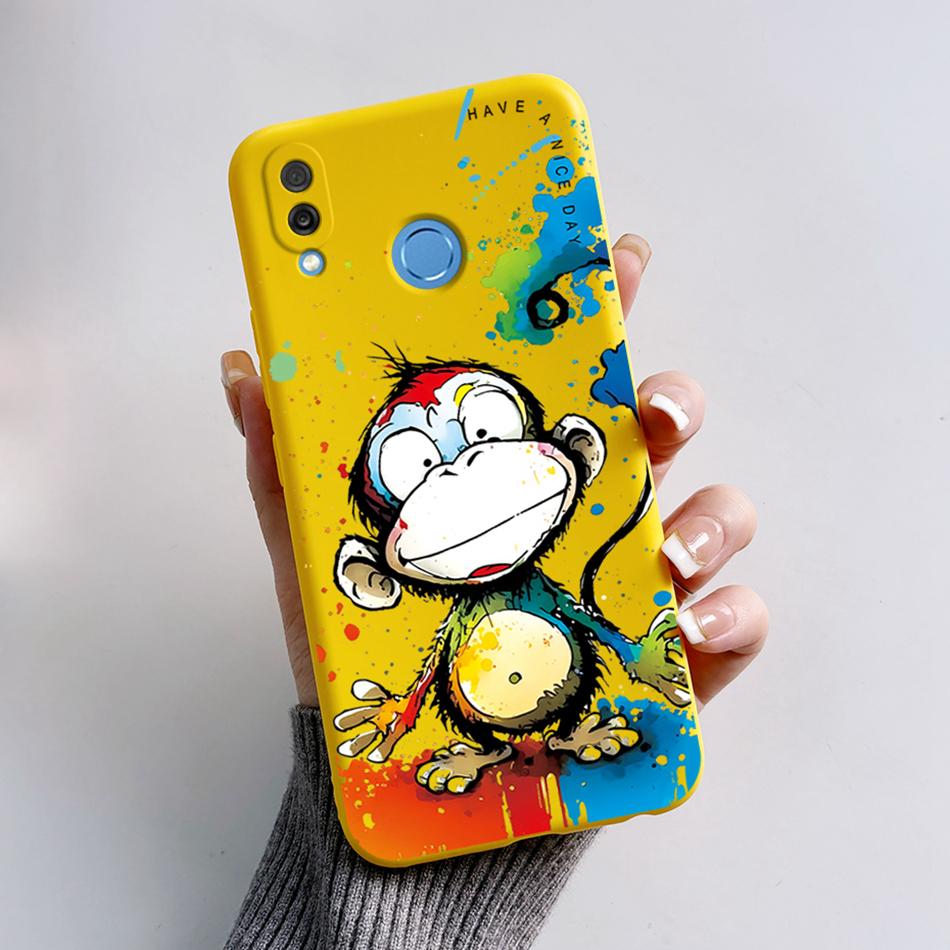 For Honor Play Case COR-L29 Phone Cover Cute Bear Cartoon Frog Soft Silicone Matte Fundas Coque For Honor Play Shockproof Bumper
