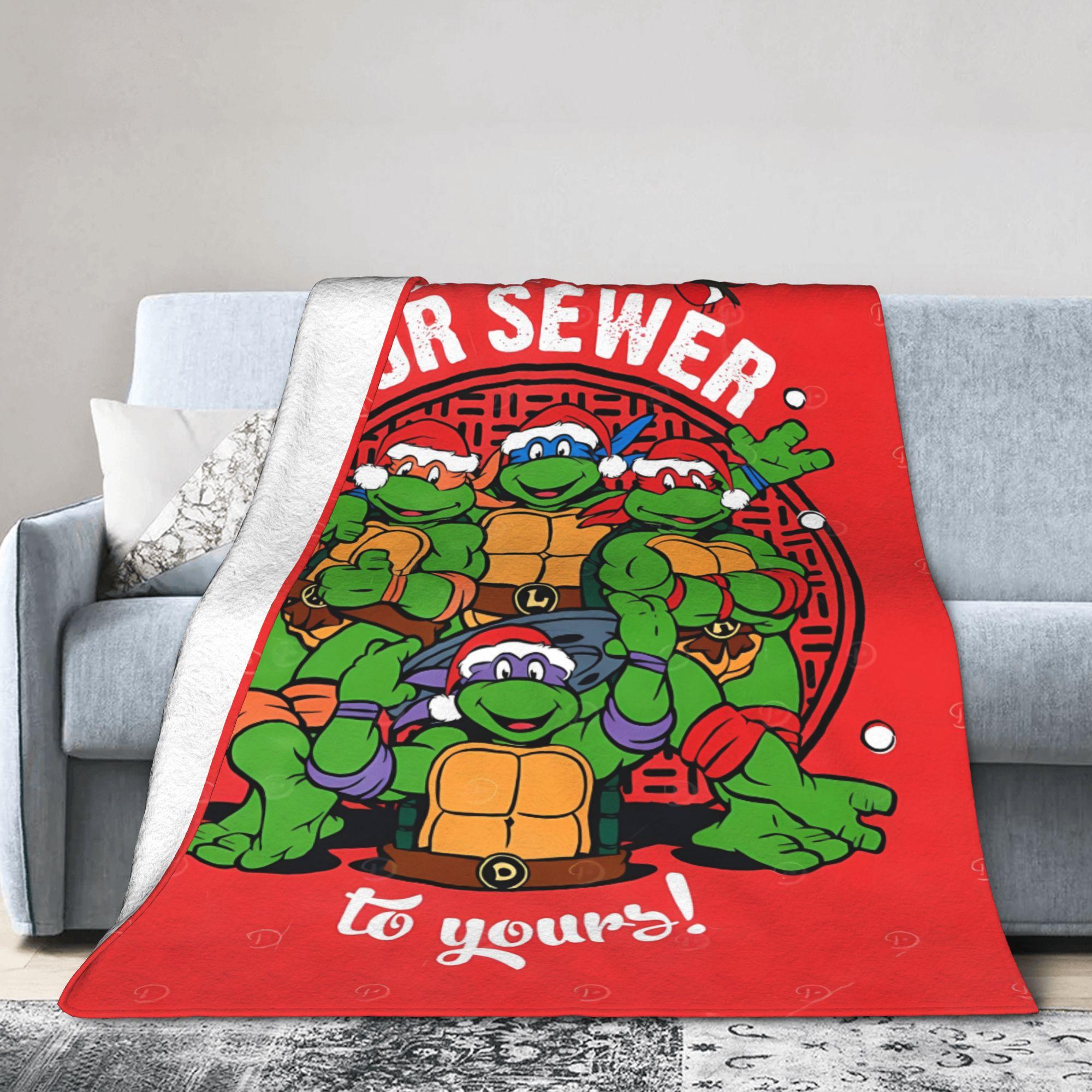 

TMNT Game Blankets Warm Aesthetic Plush Throw Blanket For Children Home Decor Flannel Bedspread Bed Cover 100cm x 150cm