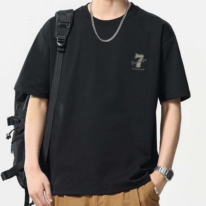Latest Summer Mens Round Neck Short T-shirt Short Sleeve Thin Everyday Youth Half-sleeved Blouse