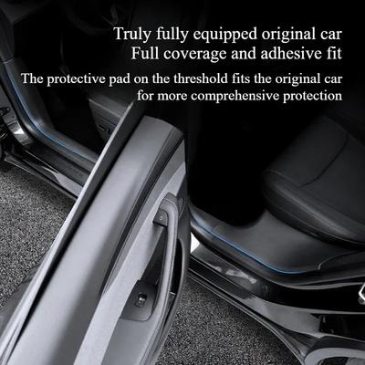 For Tesla Model Y Juniper 2025 Door Sill Strip Guard Car Decor Accessories Front Rear Door Threshold Anti-kick Pad Protector
