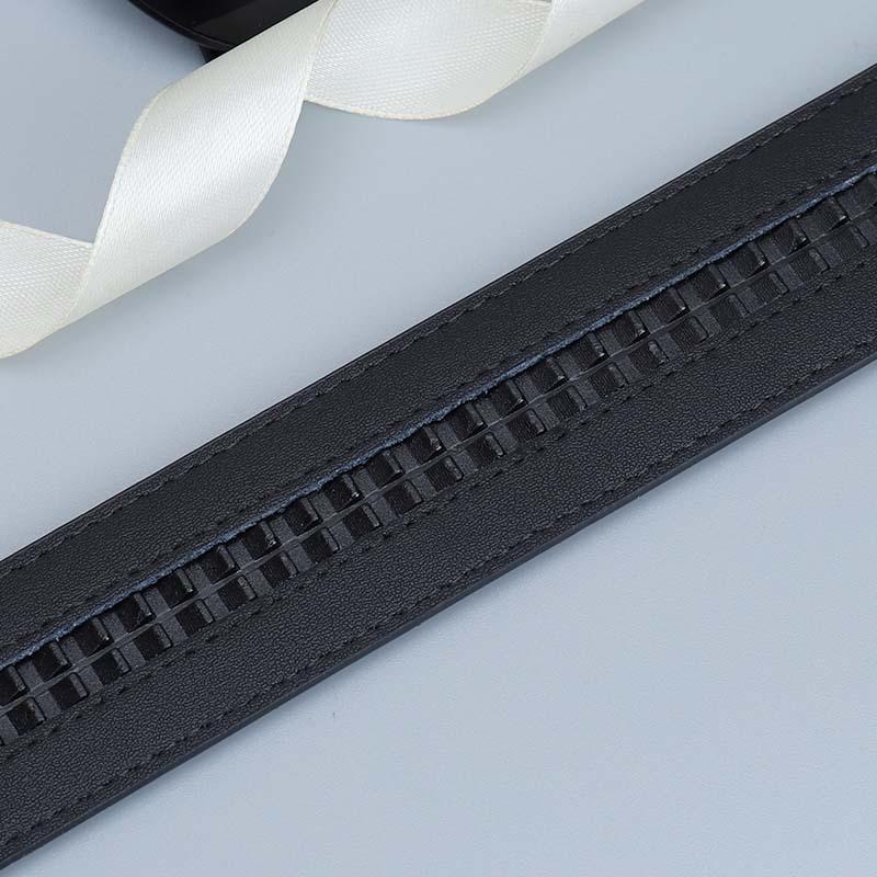 Four Seasons Available High End Leather Automatic Buckle Belt Alloy Men'S Genuine Leather Belt Embossed Pattern Pants Belt