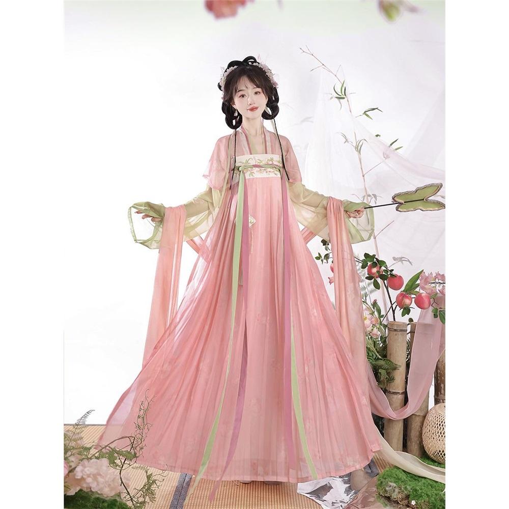 Chuntao Chinese Tang Dynasty Style Chest-length Skirt Embroidery Modified Daily Suit For Women
