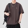 Latest Summer Short-sleeved T-shirt for Mens Embroidered Comfortable Fit Japanese Classic Style Leisure 5-minute Sleeve T-shirt for Men
