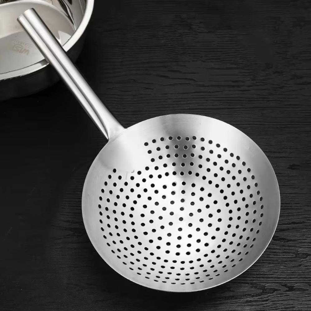 Long Handle Oil Flour Noodle Dumplings Sieve Thickened Mesh Strainer Colander  Kitchen Tools