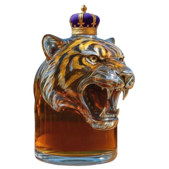 

Yousheng Бутылка для виски в форме тигра 3D животный декантер 300 мл Уникальная стеклянная бутылка для виски Подарок для любителей виски Энтузиастов домашних животных A