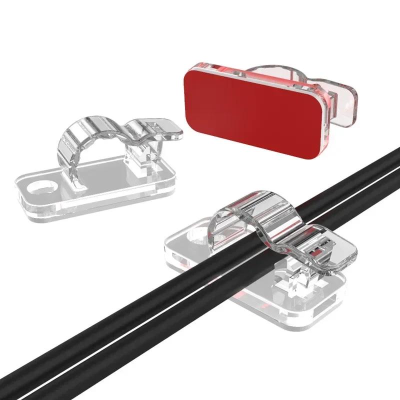 Xiaomi 10/50Pcs Self Adhesive Cable Clips Cord Management Wire Holder Organizer Clamp Desk Tidy Cable Manager In Car Home Office Clips
