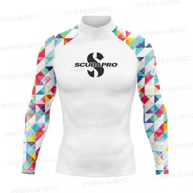 Mens Long Sleeve Surfing Top Quick Dry Tight Fit Swimming Sports