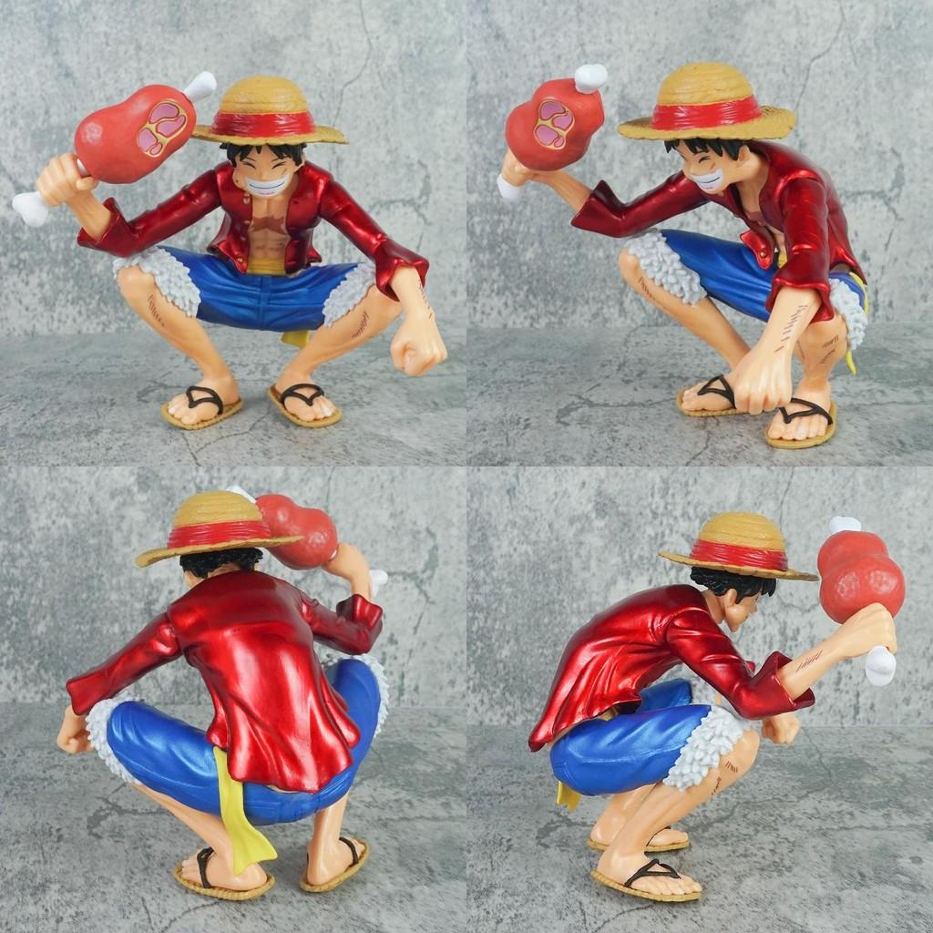 One Piece Luffy Sitting Pose Pvc Figure With Collectible Display For Anime Fans