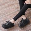 Women Genuine Leather Platform Shoes Winter Plush Walking Shoes 5cm High Wedges Heels Shoes Elegant Warm Mother Shoes