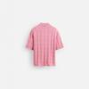 Mens Loose Knit Polo Shirt Cotton Plaid Jacquard Hip Hop Style Comfortable Casual Age-Reducing