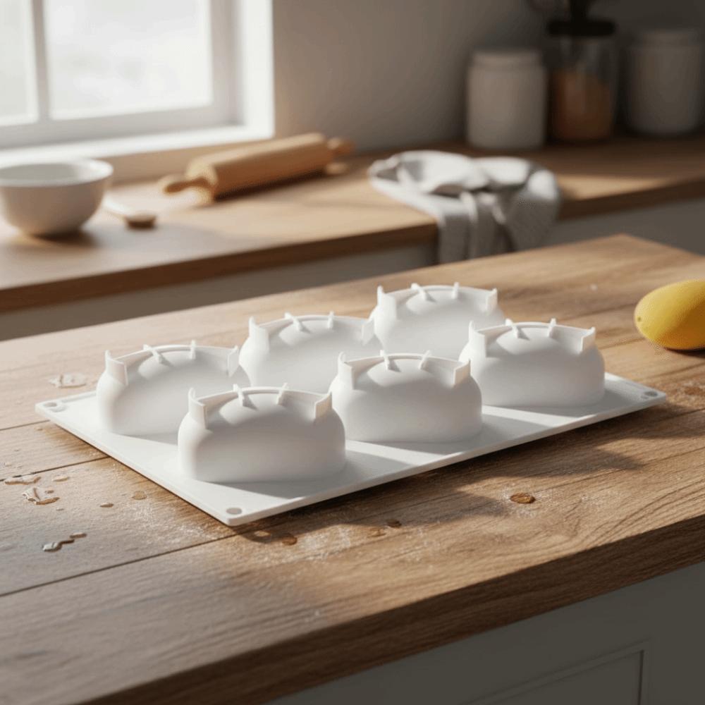 6 Cavity Realistic Fruit Baking Mold Non-toxic Mousse Cake Molds Mango Shaped Cake Mold Household