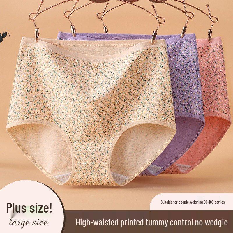 Xue Qiman Women s High-Waist Pure Cotton Antibacterial Briefs L