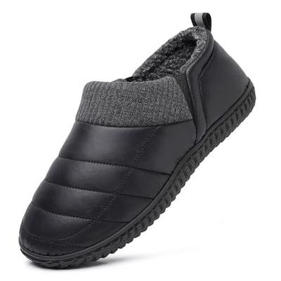 Git-up Men's Winter Sandals, Warm Indoor Slippers, Non-Slip, Water-Repellent, Easy To Put On and Take Off, Lightweight, Quiet, and Perfect for Office