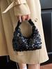 Women's Luxury Sequin Crossbody Handbag - Large Capacity, Elegant Design