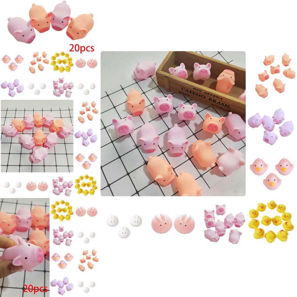 20 Stück Entzückende quetschbare rosa Schweine Stressabbau-Spielzeuge Perfekt für Geburtstagsgeschenke