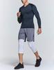 Tesla Compression UV Compression Sports Sports Base Men's Wear, V-Neck, Protection, Sweat-Wicking, Quick-Drying, Shirt, Undershirt, Running, Training,