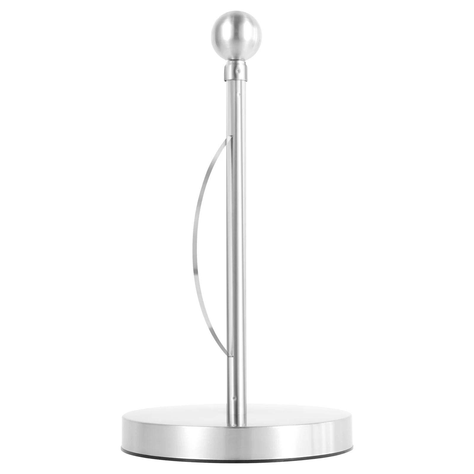 

Подставка для бумажных полотенец из нержавеющей стали, нескользящий держатель для кухонного рулона, отдельно стоящая подставка для рулона бумаги, настольный кухонный держатель для бумаги серебряный