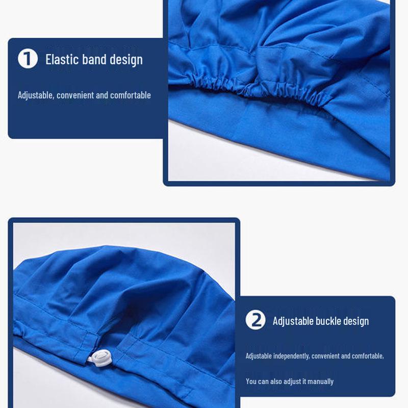 Unisex Verstellbare Atmungsaktive Staubdichte Kappe für Köche und Lebensmittelwerkstätten