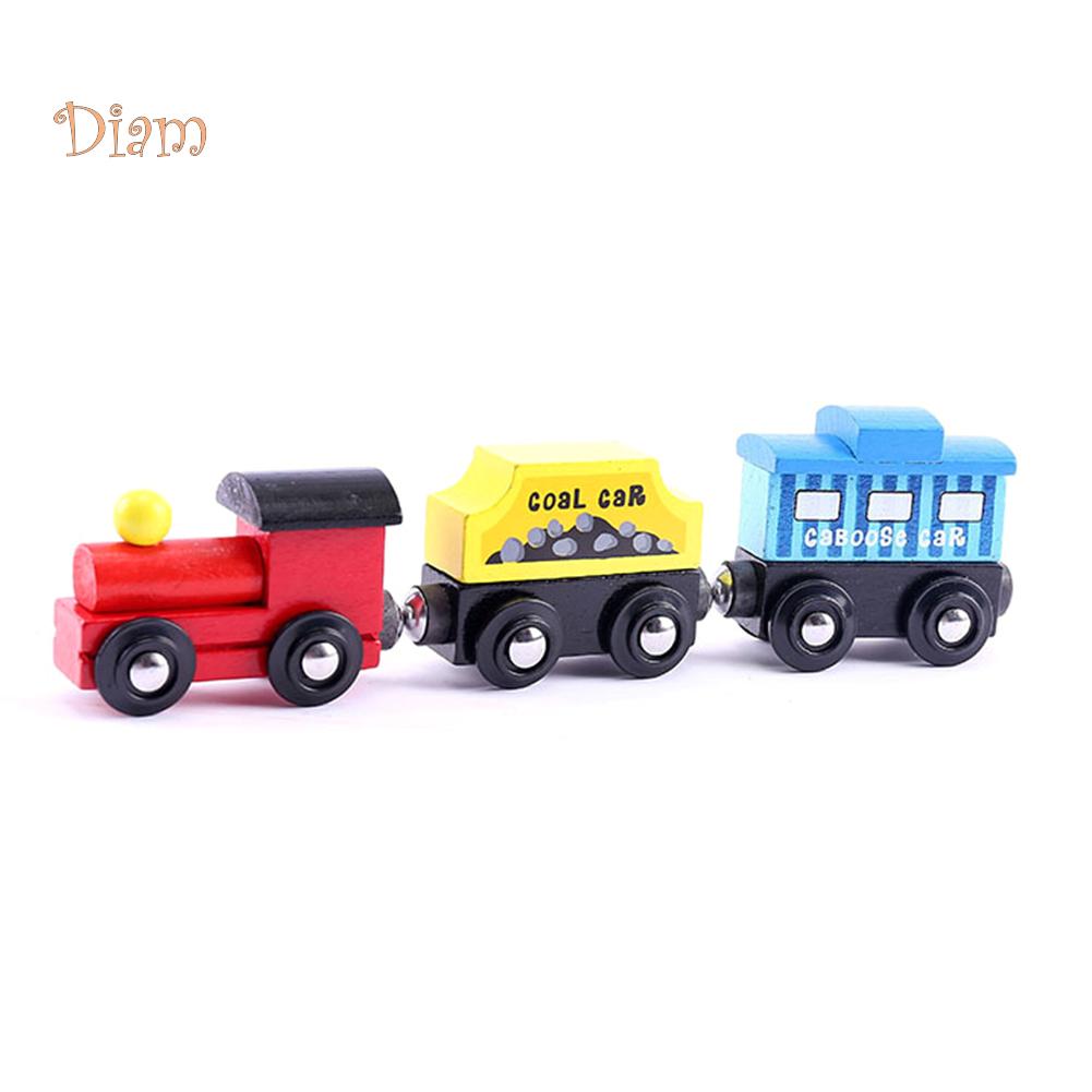 NO.KK Magnetic Wooden Mini Train Carriage Model Educational Kids Toy Gift Gift Vehicles Minicar