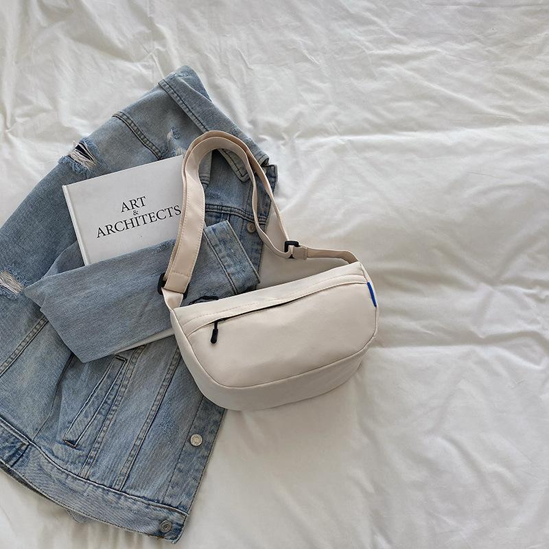 Large-capacity Bag Women's 2025 Summer New Casual Nylon Cloth Dumpling Bag Simple Commuter Shoulder Messenger Women's Bag