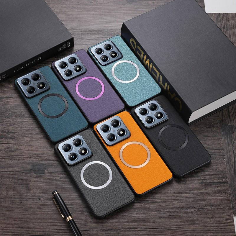 For Xiaomi Mi 14T Pro Case Luxury PU Magnetic Wireless Charging Protective Back Cover Case For Xiaomi Mi14T 14TPro Phone Shell
