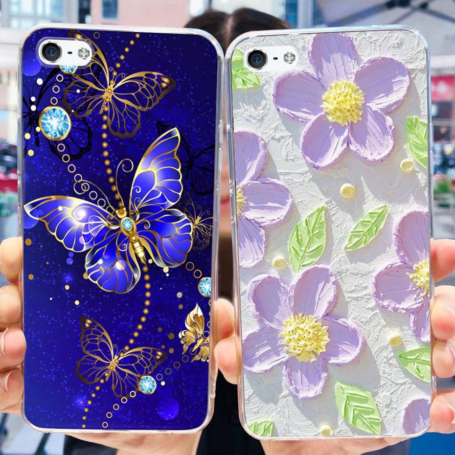 Lovely Printing Phone Case For iPhone 5 5s SE (2016) Soft Silicone TPU Back Cover For iPhone SE 2016 iPhone5 iPhone5s 4.0"