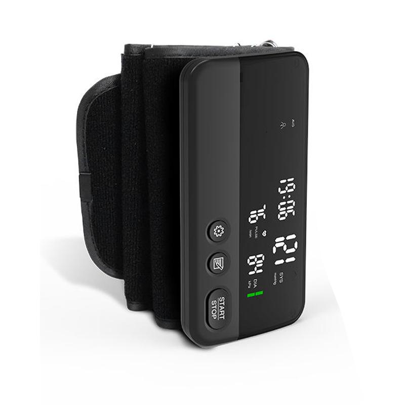 yongrow Oberarm-Blutdruckmessgerät Automatisches BP-Tonometer für den Heimgebrauch mit großem Display und tragbarer Manschette (22-42cm)