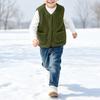 Jungen und Mädchen Freizeitmode Knopfleiste Weste Ärmellose Oberbekleidung Top für Kinder