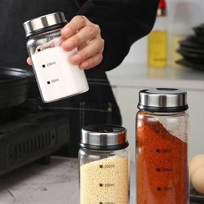 Mutfak Malzemeleri Ev Tipi Çeşni Saklama Barbekü Baharat Şişesi Biberlik Tuzluk Baharat Kavanozları