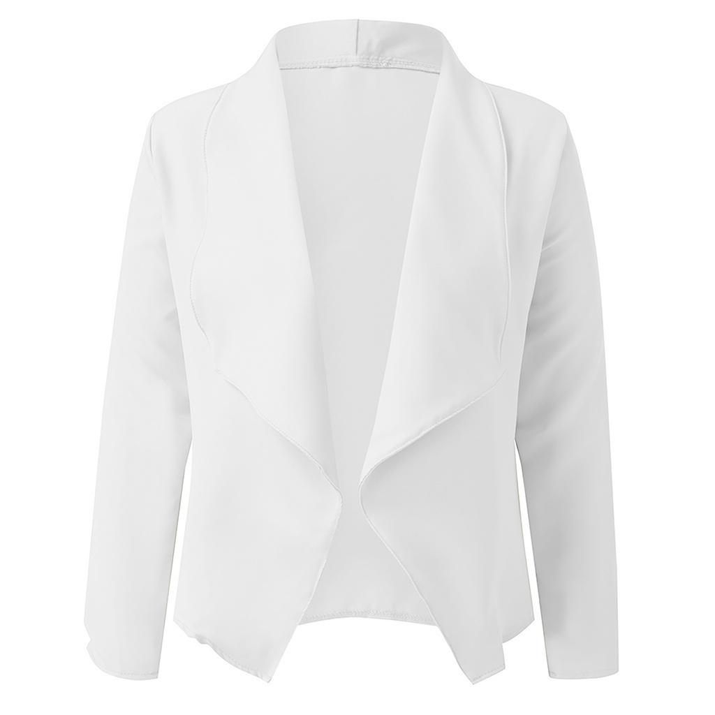 Women Thin  Lady Lapel Long Sleeved Coat Suit Slim Cardigan Casual Tops