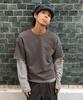 HOOVES Cutoff Layered Sweatshirt [Brown]