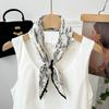 Folded silk scarf autumn new polka dot decorative scarf niche thin scarf scarf versatile
