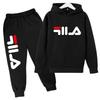 Tute sportive alla moda per bambini Autunno Primavera 3-12 Anni Ragazzi e Ragazze Felpa con Cappuccio Sportiva Casual Top+pantaloni Set da 2 pezzi Abbigliamento per Bambini