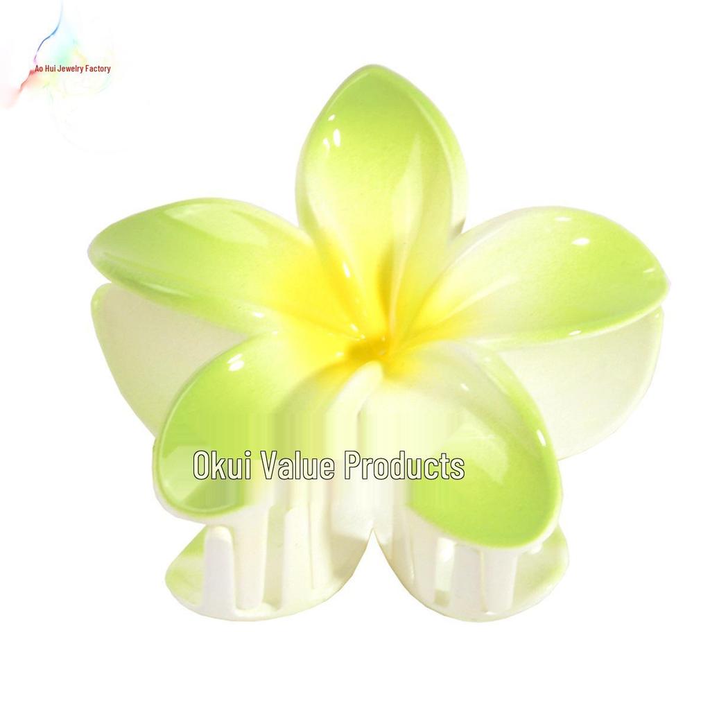 Frangipani Flower Hair Claw Clip - Bathing Hairpin Accessory