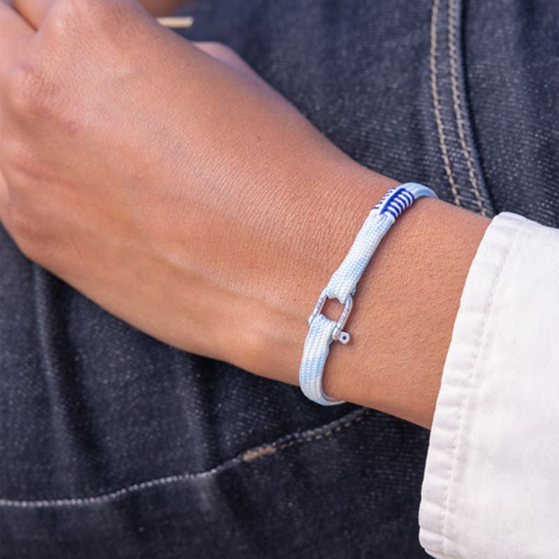 PIG & HEN (Women's) Frankie Bracelet - Arctic Blue X Cream X Silver